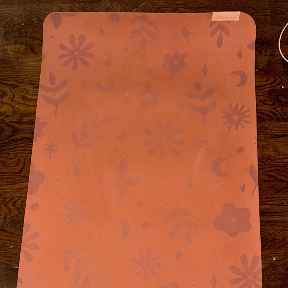 Floral Patterned Yoga Mat - Orange